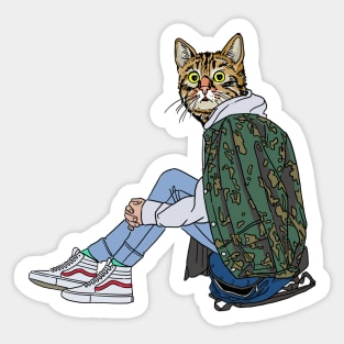 Streetwear Kitty Sticker